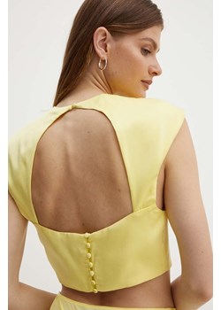 Bardot bluzka ANYA damska kolor żółty gładka 59414TB ze sklepu ANSWEAR.com w kategorii Bluzki damskie - zdjęcie 173831970