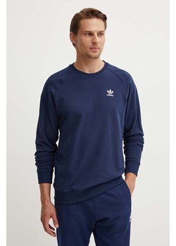 adidas Originals bluza bawełniana męska kolor granatowy gładka IX7678 ze sklepu ANSWEAR.com w kategorii Bluzy męskie - zdjęcie 173832022