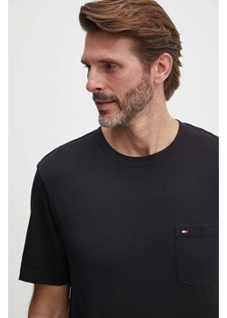 Tommy Hilfiger t-shirt bawełniany męski kolor czarny gładki MW0MW36220 ze sklepu ANSWEAR.com w kategorii T-shirty męskie - zdjęcie 173832404