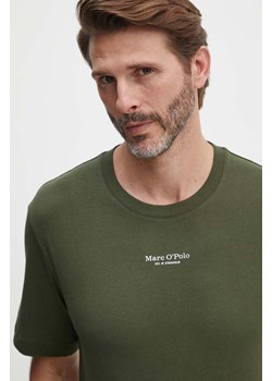 Marc O&apos;Polo t-shirt bawełniany męski kolor zielony z nadrukiem 426201251382 ze sklepu ANSWEAR.com w kategorii T-shirty męskie - zdjęcie 173832420