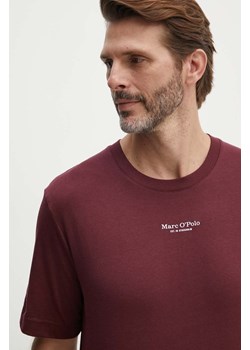 Marc O&apos;Polo t-shirt bawełniany męski kolor bordowy z nadrukiem 426201251382 ze sklepu ANSWEAR.com w kategorii T-shirty męskie - zdjęcie 173832424