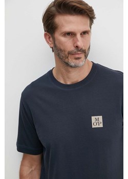 Marc O&apos;Polo t-shirt bawełniany męski kolor granatowy gładki 426201251384 ze sklepu ANSWEAR.com w kategorii T-shirty męskie - zdjęcie 173832432