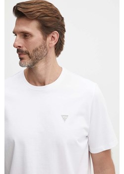Guess t-shirt bawełniany męski kolor biały gładki M4YI0A KCCM1 ze sklepu ANSWEAR.com w kategorii T-shirty męskie - zdjęcie 173832452