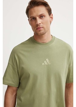 adidas t-shirt bawełniany All SZN męski kolor zielony gładki JD1010 ze sklepu ANSWEAR.com w kategorii T-shirty męskie - zdjęcie 173832522