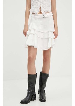 IRO spódnica bawełniana kolor biały mini rozkloszowana ze sklepu ANSWEAR.com w kategorii Spódnice - zdjęcie 173832613