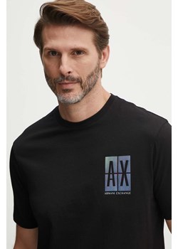 Armani Exchange t-shirt bawełniany męski kolor czarny z aplikacją 3DZTJU ZJH4Z ze sklepu ANSWEAR.com w kategorii T-shirty męskie - zdjęcie 173832682