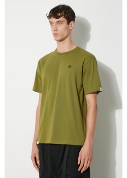 AAPE t-shirt bawełniany Tee męski kolor zielony gładki AAPTEM1413XXM ze sklepu PRM w kategorii T-shirty męskie - zdjęcie 173833123
