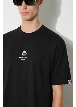 AAPE t-shirt bawełniany Clover Tee męski kolor czarny z nadrukiem AAPTEM1418XXM ze sklepu PRM w kategorii T-shirty męskie - zdjęcie 173833131