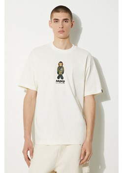 AAPE t-shirt bawełniany Theme Tee męski kolor beżowy z nadrukiem AAPTEM1498XXM ze sklepu PRM w kategorii T-shirty męskie - zdjęcie 173833171
