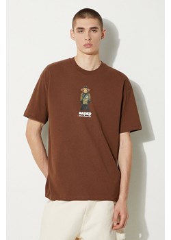 AAPE t-shirt bawełniany Theme Tee męski kolor brązowy z nadrukiem AAPTEM1498XXM ze sklepu PRM w kategorii T-shirty męskie - zdjęcie 173833173