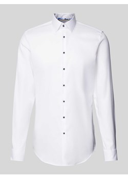 Koszula biznesowa o kroju slim fit z tkaniny two-ply z bardzo długim rękawem ze sklepu Peek&Cloppenburg  w kategorii Koszule męskie - zdjęcie 173833620
