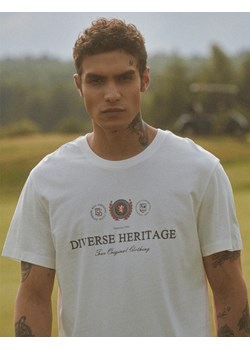 Koszulka PRINCETON Off White S ze sklepu Diverse w kategorii T-shirty męskie - zdjęcie 173834980
