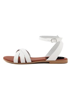 Studio 88 Skórzane sandały w kolorze białym ze sklepu Limango Polska w kategorii Sandały damskie - zdjęcie 173837250