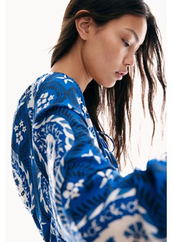 H & M - Bluzka z tasiemkami do ściągania - Niebieski ze sklepu H&M w kategorii Bluzki damskie - zdjęcie 173837544