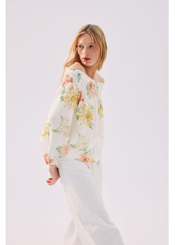 H & M - Bluzka z odkrytymi ramionami - Biały ze sklepu H&M w kategorii Bluzki damskie - zdjęcie 173837554