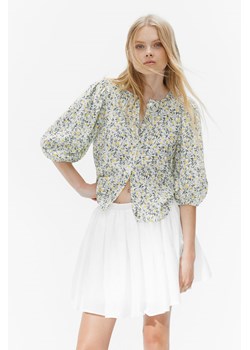 H & M - Bluzka z domieszką lnu - Biały ze sklepu H&M w kategorii Bluzki damskie - zdjęcie 173837560