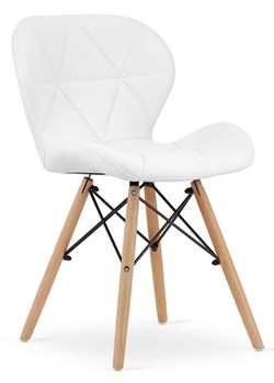 Białe tapicerowane krzesło kuchenne - Zeno 3X ze sklepu Edinos.pl w kategorii Krzesła - zdjęcie 173837684