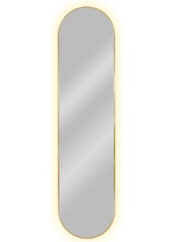 Złote nowoczesne lustro led 155x40 cm - Fonsi 4X ze sklepu Edinos.pl w kategorii Lustra - zdjęcie 173838094