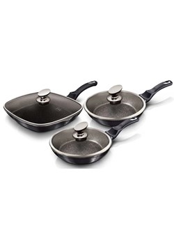 Komplet aluminiowych patelni 3 sztuki - Kazna 8X ze sklepu Edinos.pl w kategorii Naczynia - zdjęcie 173838322