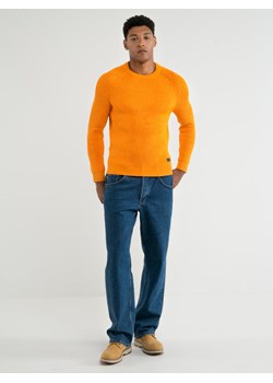 Sweter męski klasyczny pomaraŅczowy Olson 701 ze sklepu Big Star w kategorii Swetry męskie - zdjęcie 173838901