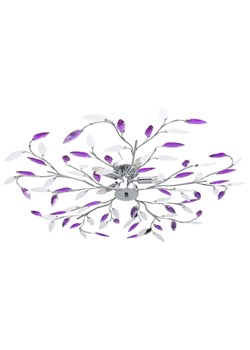 Fioletowa lampa sufitowa z akrylowymi zdobieniami - 4X EX217 E6-T53 ze sklepu Edinos.pl w kategorii Lampy sufitowe - zdjęcie 173839524