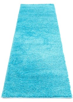 Jasnoniebieski chodnik dywanowy typu shaggy - Jafos ze sklepu Edinos.pl w kategorii Dywany - zdjęcie 173839813