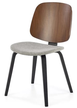Drewniane tapicerowane krzesło w stylu retro - Simen ze sklepu Edinos.pl w kategorii Krzesła - zdjęcie 173839883