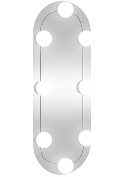Nowoczesne owalne lustro wiszące LED 15x40 cm F7-W15 ze sklepu Edinos.pl w kategorii Lustra - zdjęcie 173839963