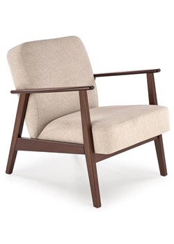 Beżowy tapicerowany fotel lisek - Conti 3X ze sklepu Edinos.pl w kategorii Fotele - zdjęcie 173839993