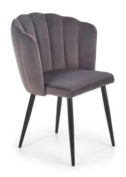 Nowoczesne szare krzesło muszelka - Holix ze sklepu Edinos.pl w kategorii Krzesła - zdjęcie 173840252