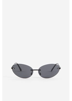 H & M - Owalne okulary przeciwsłoneczne - Czarny ze sklepu H&M w kategorii Okulary przeciwsłoneczne damskie - zdjęcie 173840512