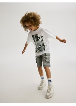 Reserved - T-shirt oversize SmileyWorld® - biały ze sklepu Reserved w kategorii T-shirty chłopięce - zdjęcie 173840841