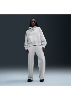 Damskie spodnie dresowe z wysokim stanem i szerokimi nogawkami Nike Sportswear Phoenix Fleece - Brązowy ze sklepu Nike poland w kategorii Spodnie damskie - zdjęcie 173842062
