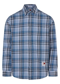 Tommy Jeans Koszula męska Mężczyźni Comfort Fit Bawełna niebieski w kratkę ze sklepu vangraaf w kategorii Koszule męskie - zdjęcie 173842530