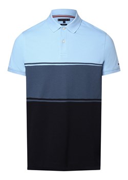 Tommy Hilfiger Męska koszulka polo Mężczyźni Bawełna niebieski jednolity ze sklepu vangraaf w kategorii T-shirty męskie - zdjęcie 173842532