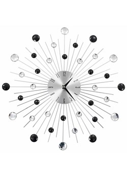 Nowoczesny zegar ścienny z dekoracyjnymi koralikami 50 cm - Linelis 3X ze sklepu Edinos.pl w kategorii Zegary - zdjęcie 173843772