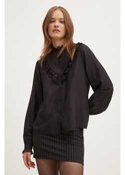 HUGO bluzka damska kolor czarny gładka 50506951 ze sklepu ANSWEAR.com w kategorii Bluzki damskie - zdjęcie 173844602