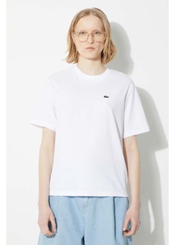 Lacoste t-shirt bawełniany damski kolor biały TF7215 ze sklepu ANSWEAR.com w kategorii Bluzki damskie - zdjęcie 173844621