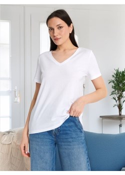 Sinsay - Koszulka bawełniana - biały ze sklepu Sinsay w kategorii Bluzki damskie - zdjęcie 173849384