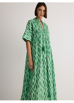 Reserved - Bawełniana sukienka oversize - zielony ze sklepu Reserved w kategorii Sukienki - zdjęcie 173850393