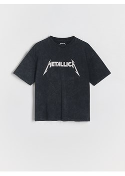 Reserved - Bawełniany t-shirt Metallica - czarny ze sklepu Reserved w kategorii T-shirty chłopięce - zdjęcie 173850542