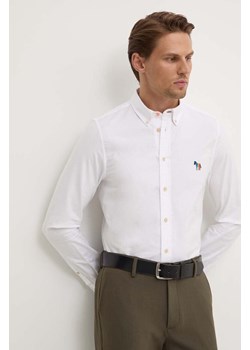 PS Paul Smith koszula bawełniana męska kolor biały regular z kołnierzykiem klasycznym M2R.599R.N21846 ze sklepu ANSWEAR.com w kategorii Koszule męskie - zdjęcie 173851731