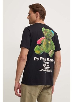 PS Paul Smith t-shirt bawełniany męski kolor czarny z nadrukiem M2R.011R.NP4694 ze sklepu ANSWEAR.com w kategorii T-shirty męskie - zdjęcie 173852151