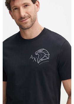 Armani Exchange t-shirt bawełniany męski kolor czarny z aplikacją 3DZTHL ZJ9TZ ze sklepu ANSWEAR.com w kategorii T-shirty męskie - zdjęcie 173852301