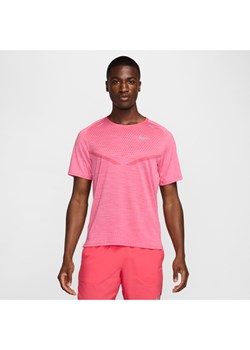 Męska koszulka z krótkim rękawem do biegania Nike Dri-FIT ADV TechKnit - Różowy ze sklepu Nike poland w kategorii T-shirty męskie - zdjęcie 173852392