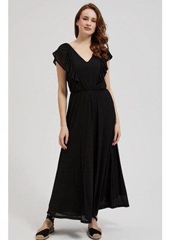 Sukienka z falbanką maxi czarna L-SU-4347, Kolor czarny, Rozmiar XS, Moodo ze sklepu Primodo w kategorii Sukienki - zdjęcie 173853021