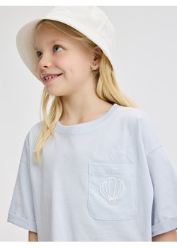 Reserved - T-shirt z kieszonką - jasnoniebieski ze sklepu Reserved w kategorii Bluzki dziewczęce - zdjęcie 173855210
