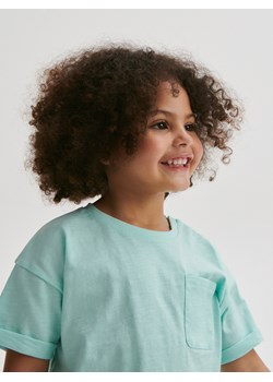 Reserved - Bawełniany t-shirt - turkusowy ze sklepu Reserved w kategorii Koszulki niemowlęce - zdjęcie 173855274