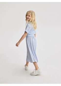 Reserved - Plisowane spodnie kuloty - jasnoniebieski ze sklepu Reserved w kategorii Spodnie dziewczęce - zdjęcie 173855383