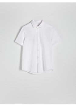 Reserved - Gładka koszula slim fit - biały ze sklepu Reserved w kategorii Koszule męskie - zdjęcie 173855400